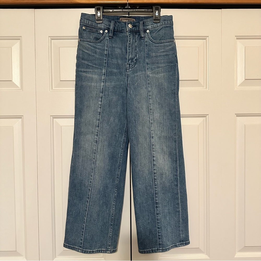J Crew Point Sur Wide Leg Crop High Rise Jeans